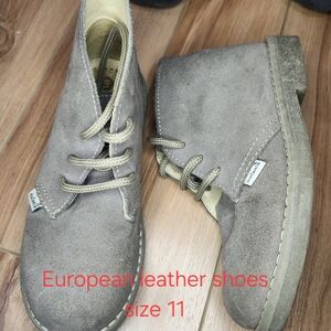 Gray Leather Shoes